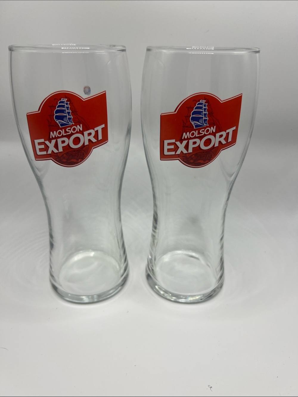 Molson Export Red Logo Pilsner Glasses - Set of 2